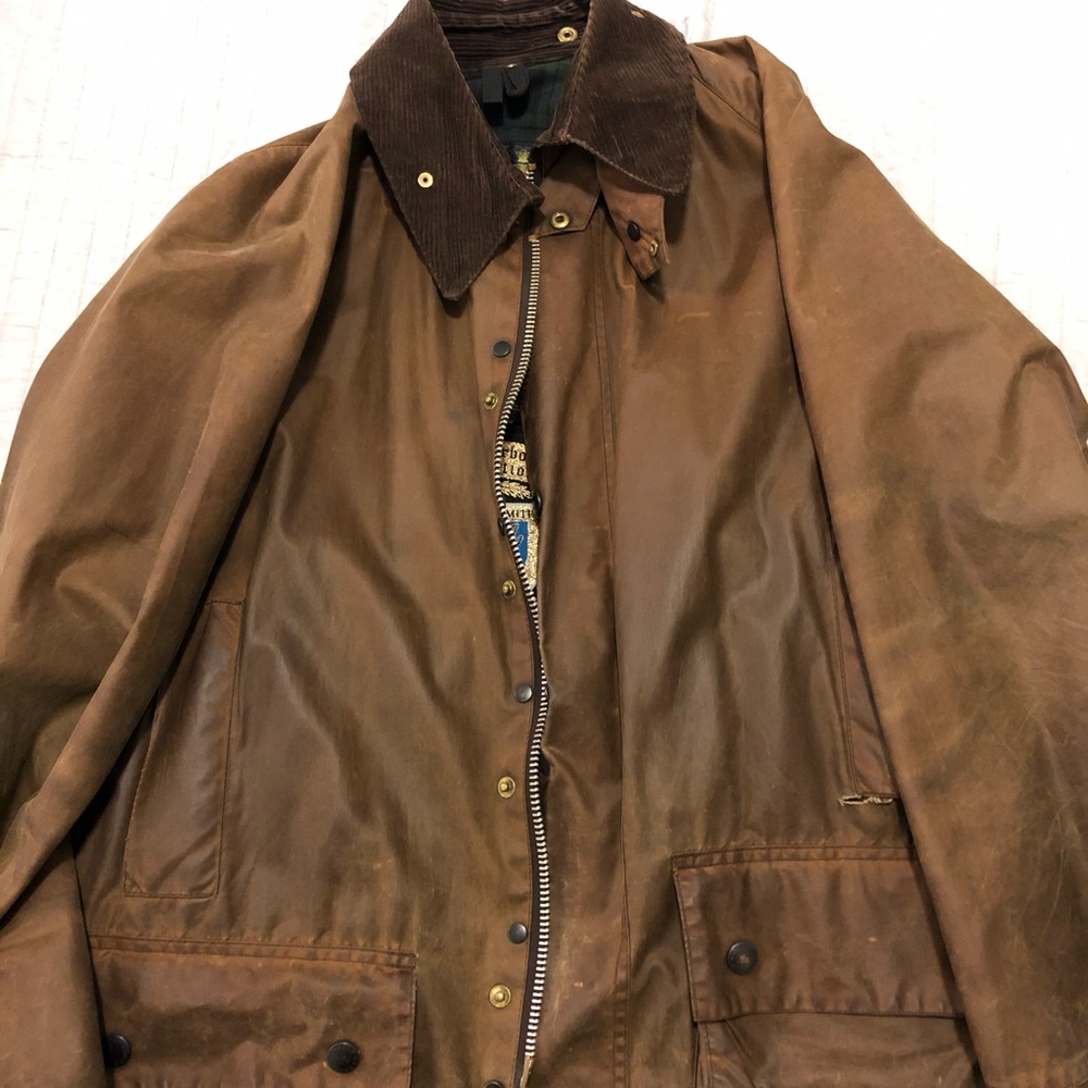 Barbour Beaufort Tan Waxed Canvas Jacket
